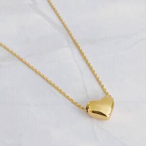 Ellison+Young Love Bean Heart Necklace Gold